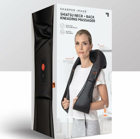 NIB Sharper Image Shiatsu Neck and Back Kneading Massager - plug in - Picture 2 of 6